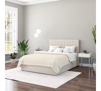 Aspire Grant Superking Boucle End Lift Ottoman Bed - White