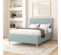 Aspire Grant Superking Ottoman Bed Frame - Vintage Blue