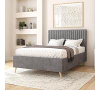 Aspire Grant Superking Velvet Bed Frame - Grey