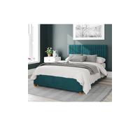 Grant Upholstered Ottoman Storage Bed, Plush Velvet Fabric Aspire Emerald Double