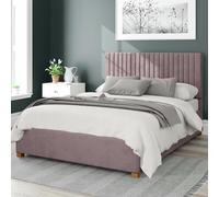 Grant Upholstered Ottoman Storage Bed, Plush Velvet Fabric Aspire Rose Double