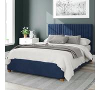Aspire Grant Velvet Kingsize Ottoman Bedframe - Navy