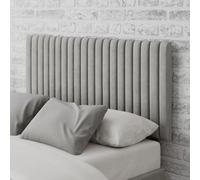 Aspire Grant Velvet Single Headboard - Silver