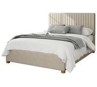 Aspire Grant Weave Kingsize Ottoman Bedframe - Cream