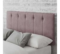 Aspire Hepburn Velvet Kingsize Headboard - Blush