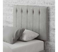Aspire Hepburn Velvet Superking Headboard - Light Silver