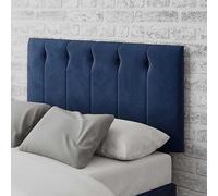 Aspire Hepburn Velvet Double Headboard - Navy