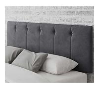 Aspire Hepburn Velvet Superking Headboard - Steel