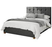 Aspire Hepburn Twill Superking Ottoman Bedframe - Charcoal