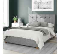 Aspire Hepburn Twill Superking Ottoman Bedframe - Grey