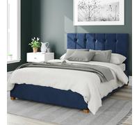 Hepburn Plush Velvet Ottoman Bed Frame Navy