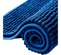 Aspire Homeware Bath Mat Non Slip Anti Mould - Navy Chenille Bathroom Mat 40 x 60 cm Machine Washable Bath mats Super Absorbent Extra Soft Fluffy Shower Mat