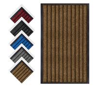 Aspire Homeware Brown Door Mat 60cm x 90cm - Indoor Outdoor Mats Shoe Scraper Anti Slip Rubber Mat Washable Super Absorbent Light Weight Doormats