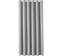 Aspire Homeware Door Curtain for Living Room - Single Panel Light Grey Blackout Eyelet Curtains Bedroom - Thermal Insulated Super Soft 66 x 84 Inch Drop Curtain with Tieback, 1 Panel