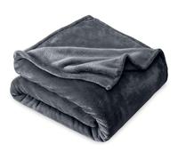 Aspire Homeware Fleece Blanket Grey Sofa Throw, 400 GSM Versatile Thick Fluffy Blankets - Soft & Warm Snuggle Throws For Bed and Couch Throw/Single (130 x 150cm)