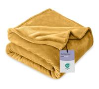 Aspire Homeware Fleece Blanket Sofa Throw - Blanket for Bed Soft Twin, Double Size, 400GSM Versatile Blanket Soft Fluffy, Yellow, Mustard, 150x200cm