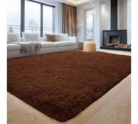 Aspire Homeware Fluffy Shaggy Brown Rugs Living Room Large 140x200 cm, 450 GSM Thick Soft Pile Non Slip Carpet, Non-Shedding, Machine Washable Bedside Area Rug for Bedroom, Hallway, Kids Nursery Room