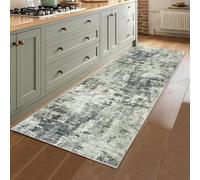 Aspire Homeware Machine Washable Hallway Runner Rug Abstract Grey 60x220 cm Frost Soft Touch Premium Quality Rugs for Living Room, Non Slip Carpet Runners for Bedroom, Dining Room Kids Room