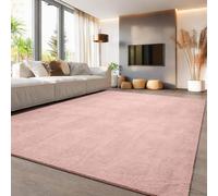 Aspire Homeware Modern Rugs Living Room 100% Polyester Rug for Bedroom Kids Room Soft Fluffy 600 GSM Anti Slip Backing Thick Pile Durable Carpet Non-Shedding Rug for Nursery Room Pink, 200x290 cm
