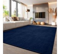 Aspire Homeware Modern Rugs Living Room 100% Polyester Rug for Bedroom Kids Room Soft Fluffy 600 GSM Anti Slip Backing Thick Pile Durable Carpet Non-Shedding Rug for Nursery Room Navy, 120 x 170 cm
