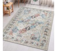Aspire Homeware Rugs for Bedroom Living Room - Traditional Area Rugs 40x60 cm Coastal Cashmere Style Soft Short Pile Vintage Rug - Carpet for Dining Room Easy To Clean