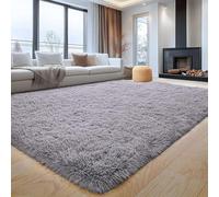 Aspire Homeware Rugs Living Room 120 x 170 - Grey Fluffy Area Rugs for Bedroom Super Soft Large Modern Shaggy Rug Non Slip Thick Pile