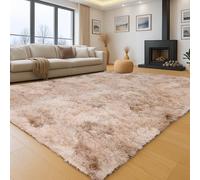Aspire Homeware Rugs Living Room Large 160x230 cm - Tie-Dye Beige Area Rugs for Bedroom Anti Slip - Modern Super Soft Plush Carpets for Lounge - Fluffy Shaggy Bedside Large Rug for Living Room