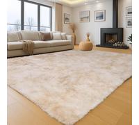 Aspire Homeware Rugs Living Room Large 160x230 cm - Tie-Dye Cream Area Rugs for Bedroom Anti Slip - Modern Super Soft Plush Carpets for Lounge - Fluffy Shaggy Bedside Large Rugs for Living Room