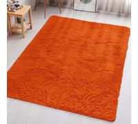 Aspire Homeware Rugs Living Room - Rust Area Rugs 80x150cm for Bedroom Anti Slip - Modern Super Soft Thick Pile Small Fluffy Shaggy Rug Non Shedding