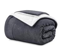 Aspire Homeware Sherpa Fleece Blanket Grey Bed Throws Blankets for Sofas Soft Fluffy Thick Large Blanket Reversible Microfiber Throw (Single (130 x 150 Cm))