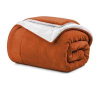 Aspire Homeware Sherpa Fleece Blanket Reversible Plush Soft Fluffy Fleece Blankets Thick Bed Throws Microfiber Throw for Sofa (Rust, Double (150 x 200 cm))