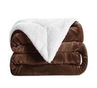 Aspire Homeware Sherpa Fleece Blanket Reversible Plush Soft Fluffy Fleece Blankets Thick Bed Throws Microfiber Throw for Sofa (Coffee, Super King (230 x 270 cm))
