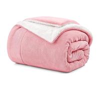 Aspire Homeware Sherpa Fleece Blanket Reversible Plush Soft Fluffy Fleece Blankets Thick Bed Throws Microfiber Throw for Sofa (Pink, Double (150 x 200 cm))
