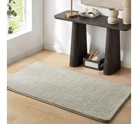 Aspire Homeware Small Rugs for Bedroom 100% Polyester Area Rugs Living Room Bedroom Fluffy 600 GSM Anti Slip 1cm Thick Low Pile Hallway Runner Carpet Non-Shedding Rug for Kids Room Beige, 60x120 cm