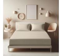 Aspire Homeware Super King Fitted Sheet - 25 cm Deep Hotel Quality (Cream) Bed Sheets - Soft & Breathable Superking Fitted Sheet - Anti-Wrinkle Easy Care Fitted Sheets
