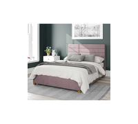 Aspire Kelly Upholstered Ottoman Storage Bed, Plush Velvet Fabric in Rose | Size: Double Aspire Rose Double