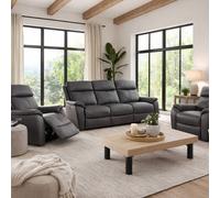 Aspire Kingsmere 3 + 1 + 1 Power Recliner Sofa Set in Charcoal Aspire Charcoal