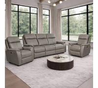 Aspire Kingsmere 3 + 1 + 1 Power Recliner Sofa Set in Grey Aspire Grey