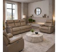 Aspire Kingsmere 3 + 1 + 1 Power Recliner Sofa Set in Taupe Aspire Taupe
