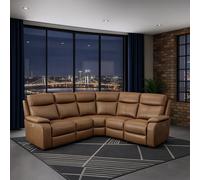 Aspire Kingsmere Leather Power Recliner Corner Sofa - Tan