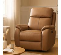 Aspire Kingsmere Power Recliner Armchair (1 Seater) In Real Leather In Tan Tan Armchair