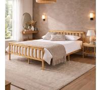 Aspire Langley Wooden Slatted Bed Frame Grey or Natural | Size: Single Aspire Natural Single