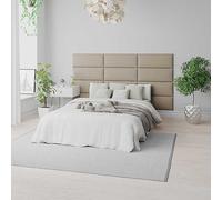 Aspire Upholstered Wall Panels Easymount, Modular Headboard, Eire Linen, Pack of 2, Natural