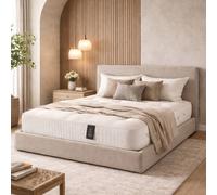 Aspire Luxury 3000 Pocket Cashmere Wool Mattress Medium Comfort in White | Size: King Aspire White King