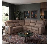 Aspire Marlowe Real Leather Power Recliner 2C2 Corner Sofa with USB Charging in Taupe Aspire Taupe