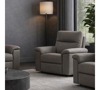 Aspire Marlowe Real Leather Power Recliner Armchair With Usb Charging, Slate