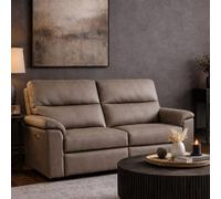 Aspire Marlowe Real Leather Power Recliner Two Seater Sofa With Usb Charging, Taupe