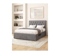 Aspire Olivier Electric Adjustable Bed Upholstered With Pocket Sprung Mattress Uk Made, Plush Steel, Size King