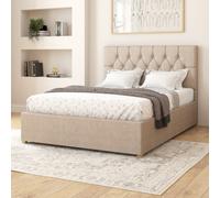 Olivier Electric Adjustable Bed Upholstered in Eire Linen Fabric with Pocket Sprung Mattress UK Made Aspire Natural Double