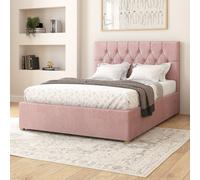 Olivier Electric Adjustable Bed Upholstered in Plush Velvet Fabric with Pocket Sprung Mattress UK Made Aspire Light Pink Single